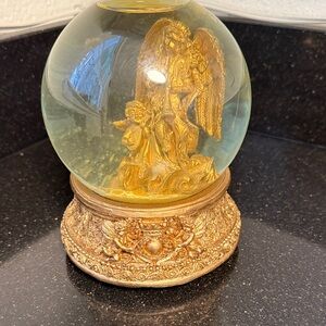 Gold Colored Muzical Angel Snow Globe